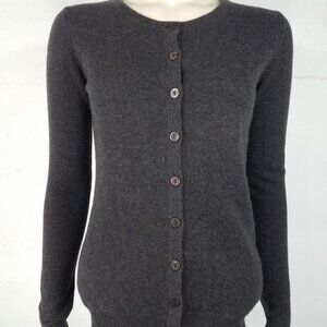 NWT Philosophy Dane Lewis brown 100% Cashmere crew neck cardigan ladies Small